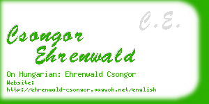 csongor ehrenwald business card